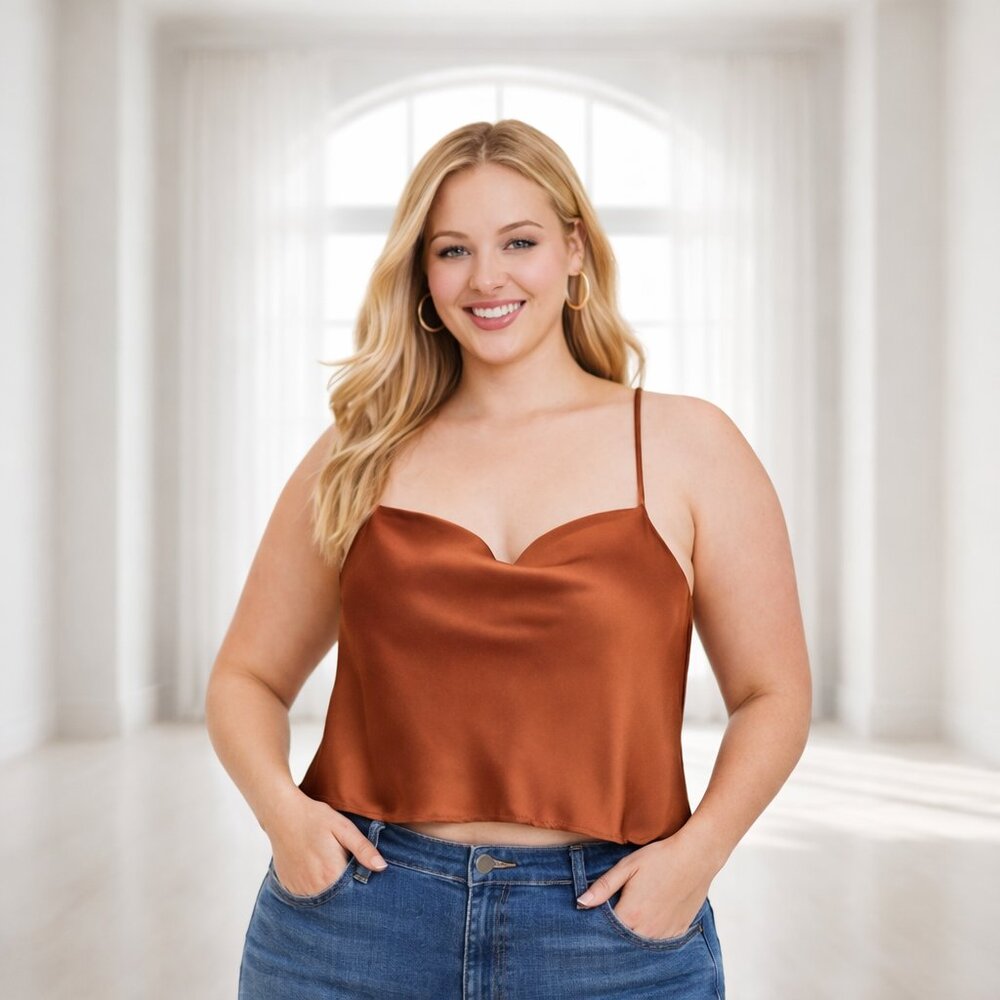 2 for $15 Forever 21 Rust Strappy Cami Top XL – Soft Lightweight Flowy Style